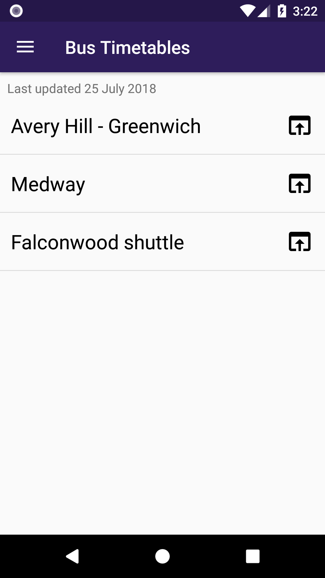 bus timetables