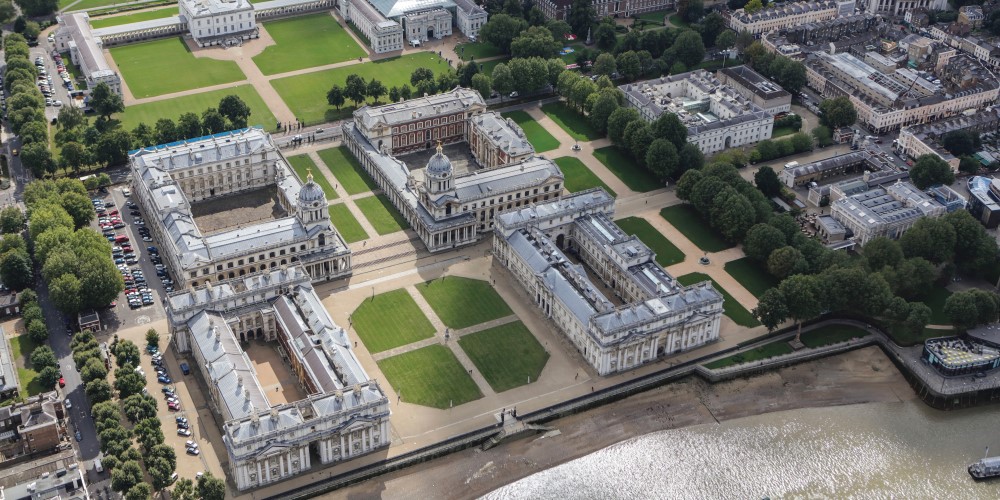 Aerial photo of campus 