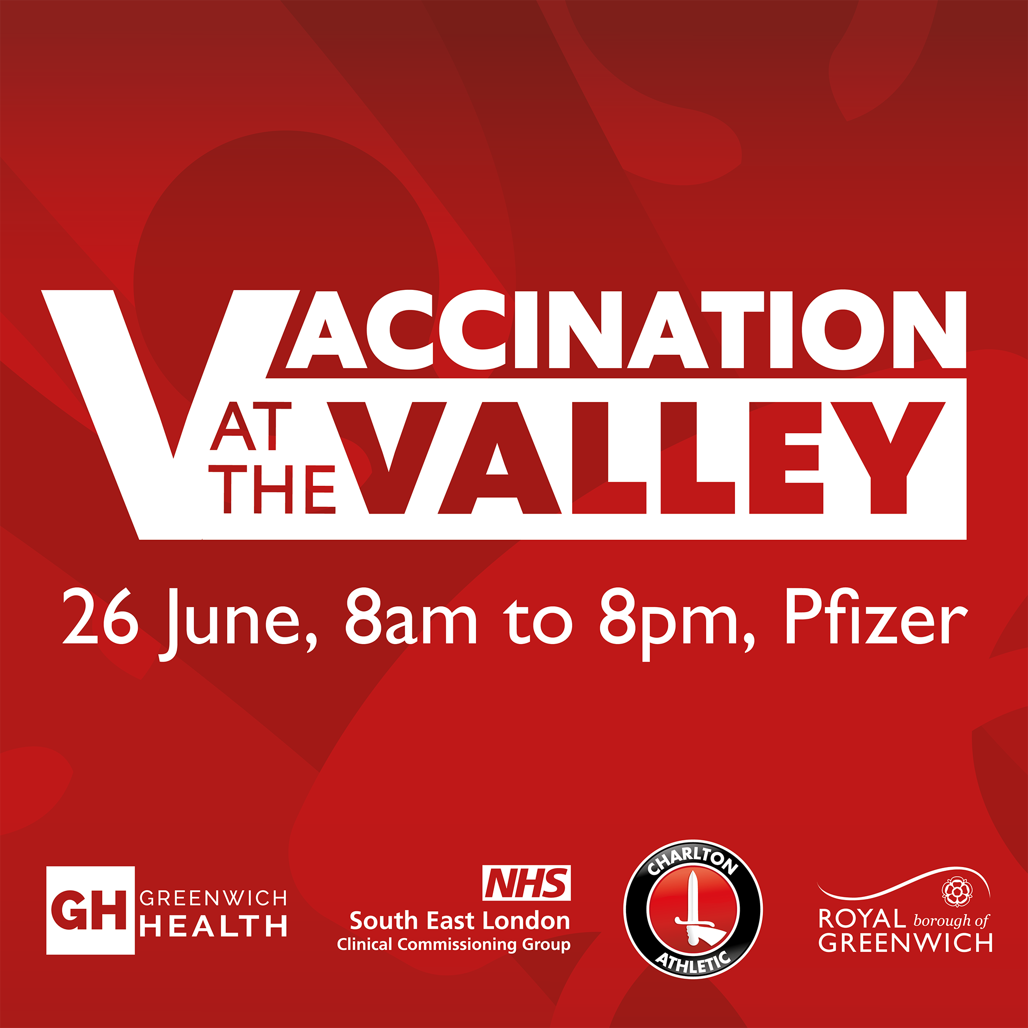 26 June 8am 8pm Charlton Athletic hosts another Vaccination at the