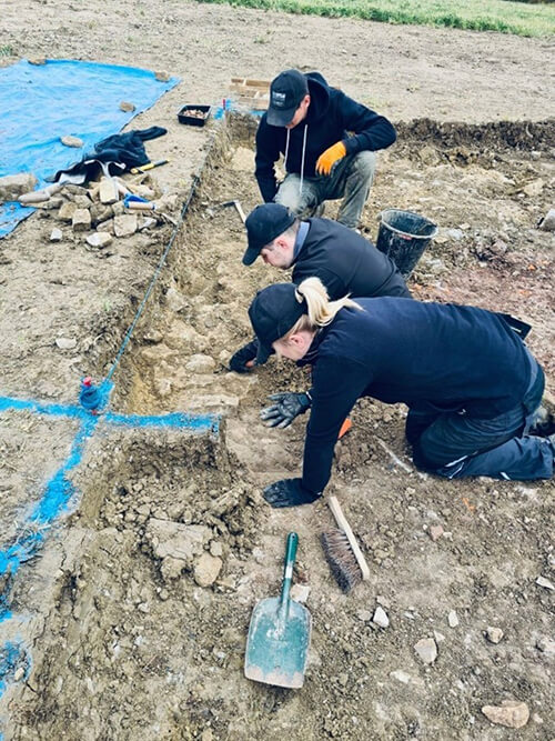 Forensic archaeological dig in France