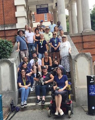 Participants of the STAART sponsored walk around Medway campus