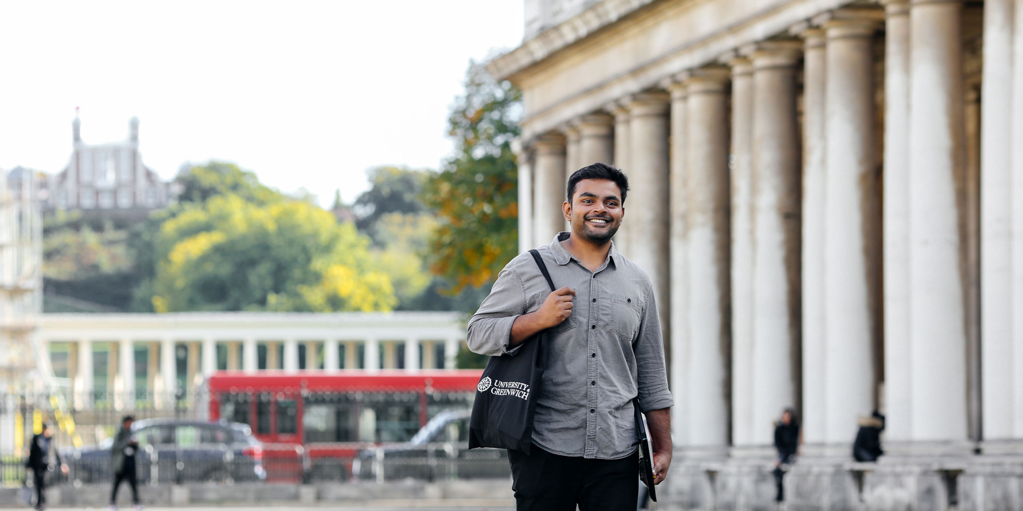Student on Greenwich Campus