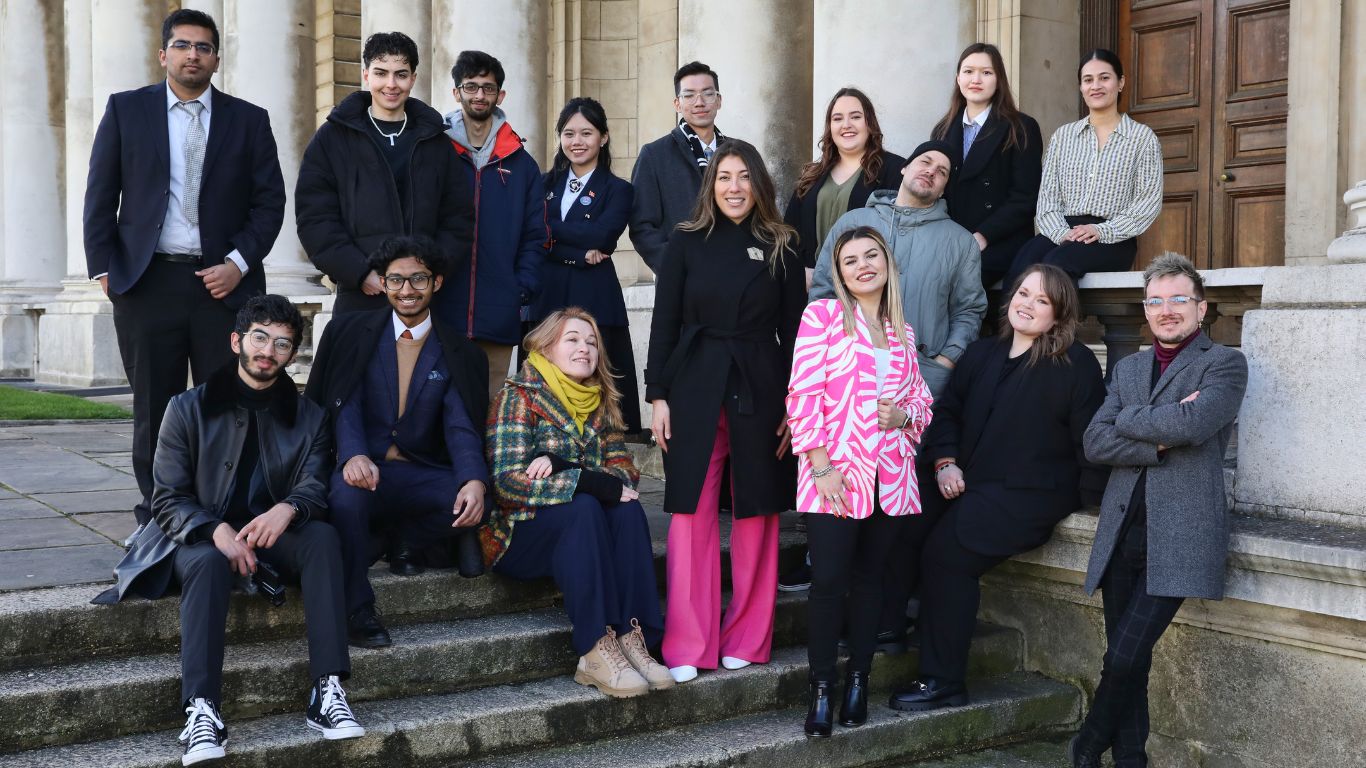 group of students on campus