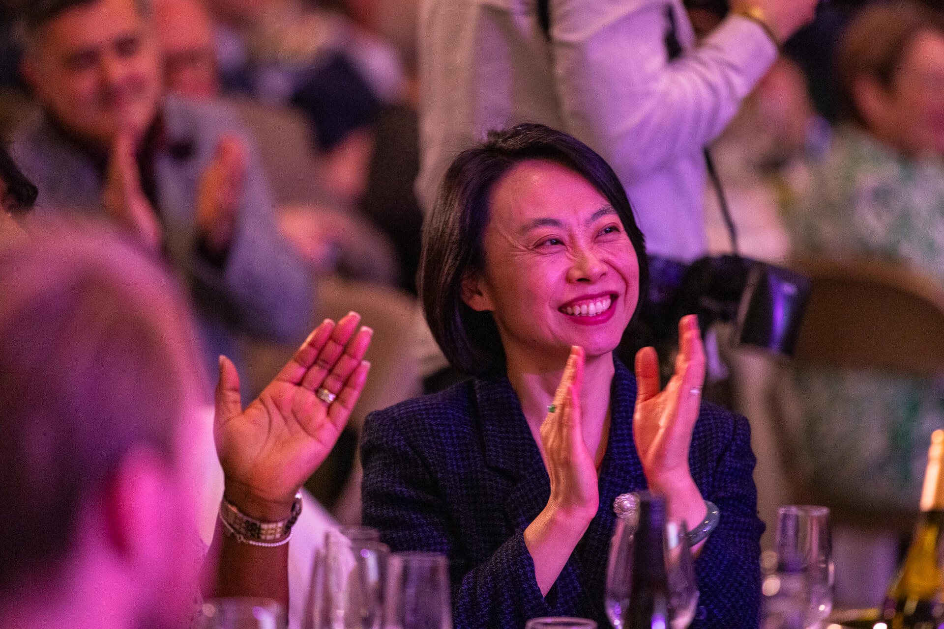 Dr Sun enjoys the event from the audience 