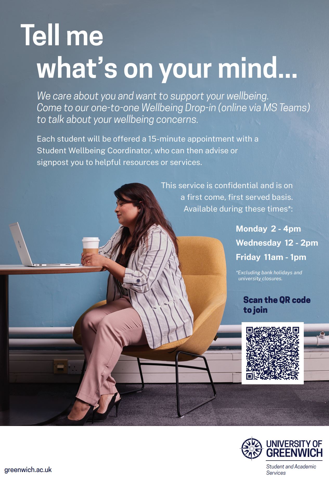 poster for drop in sessions