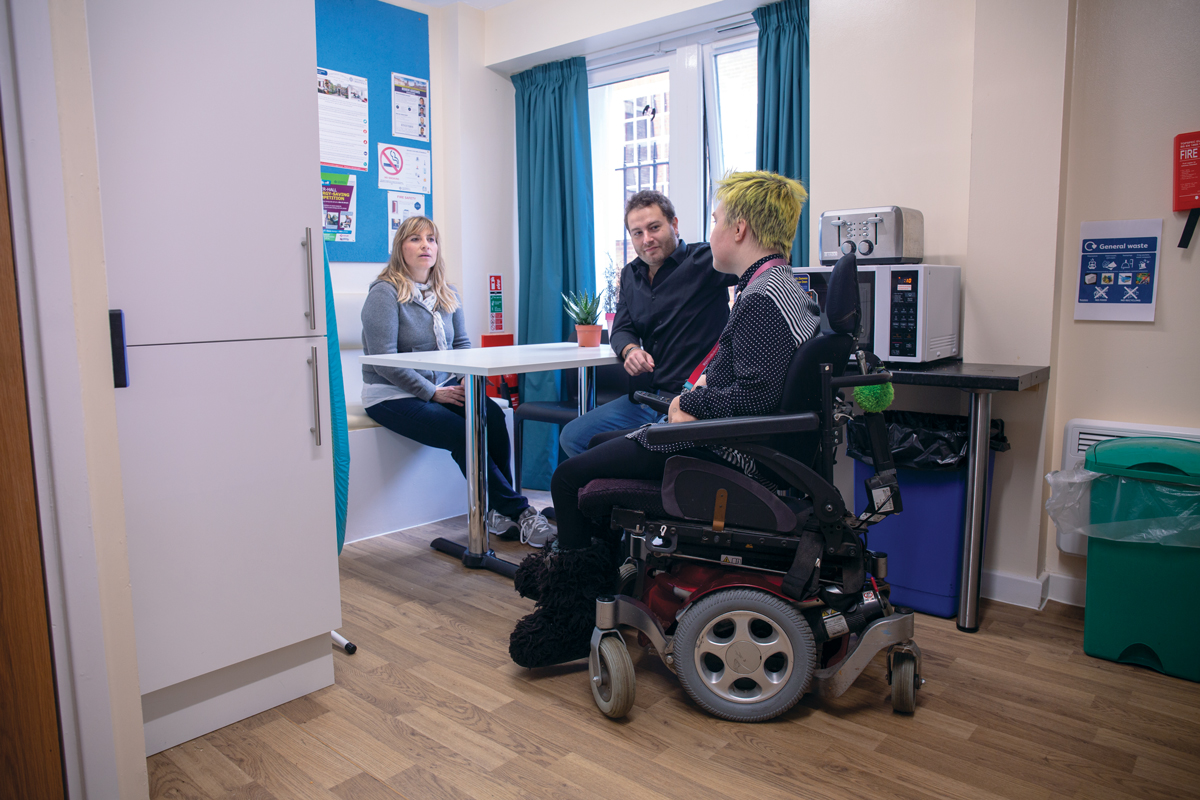 An accessible kitchen at Devonport House