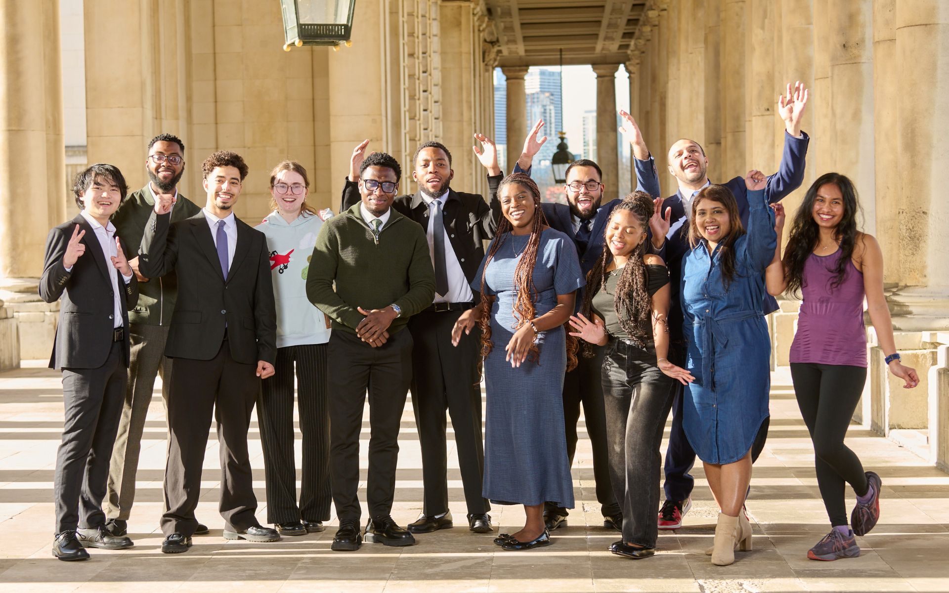 group of students on campus