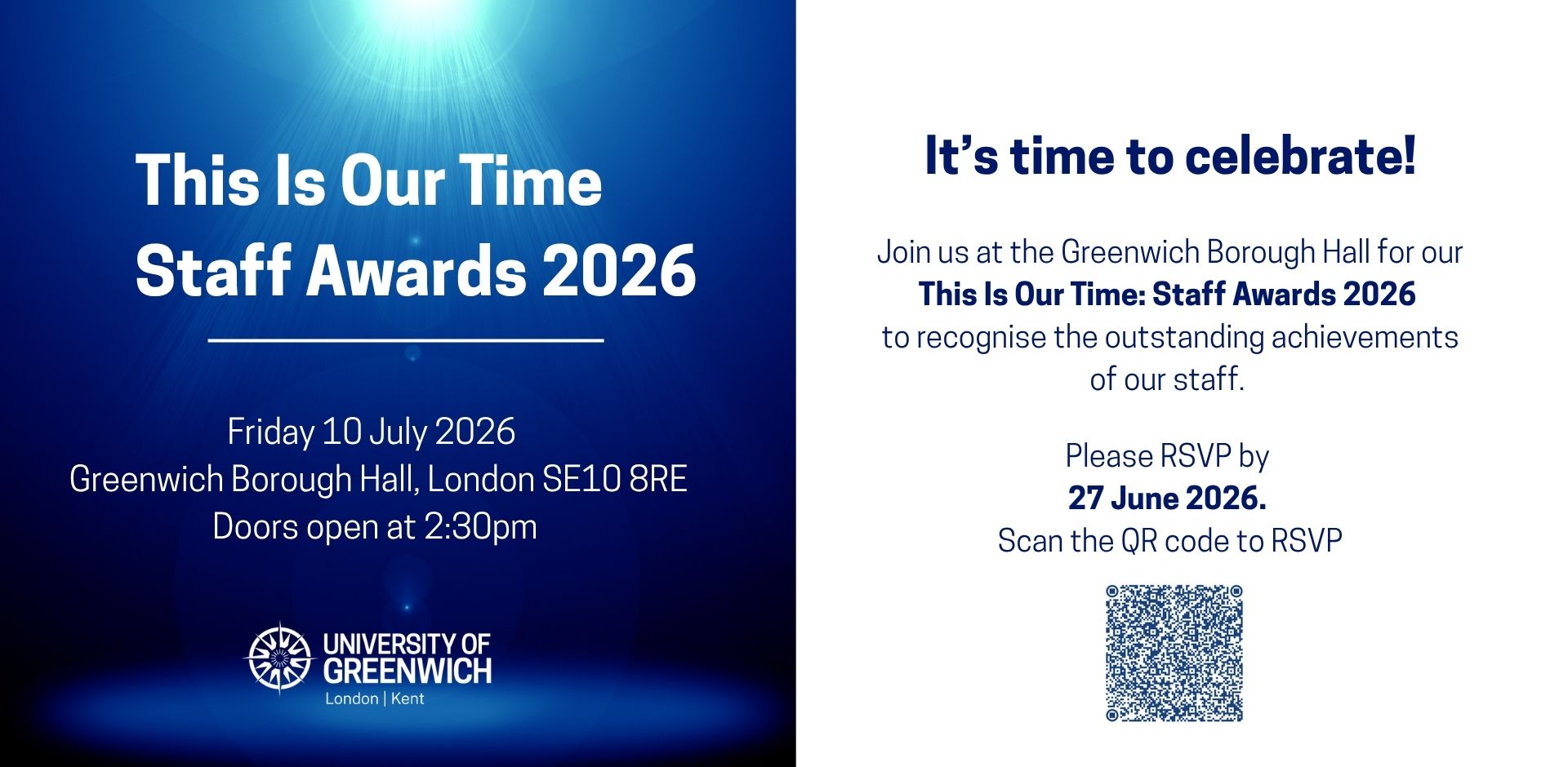 Register for the staff awards 2026