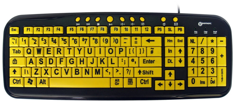Large key keyboard