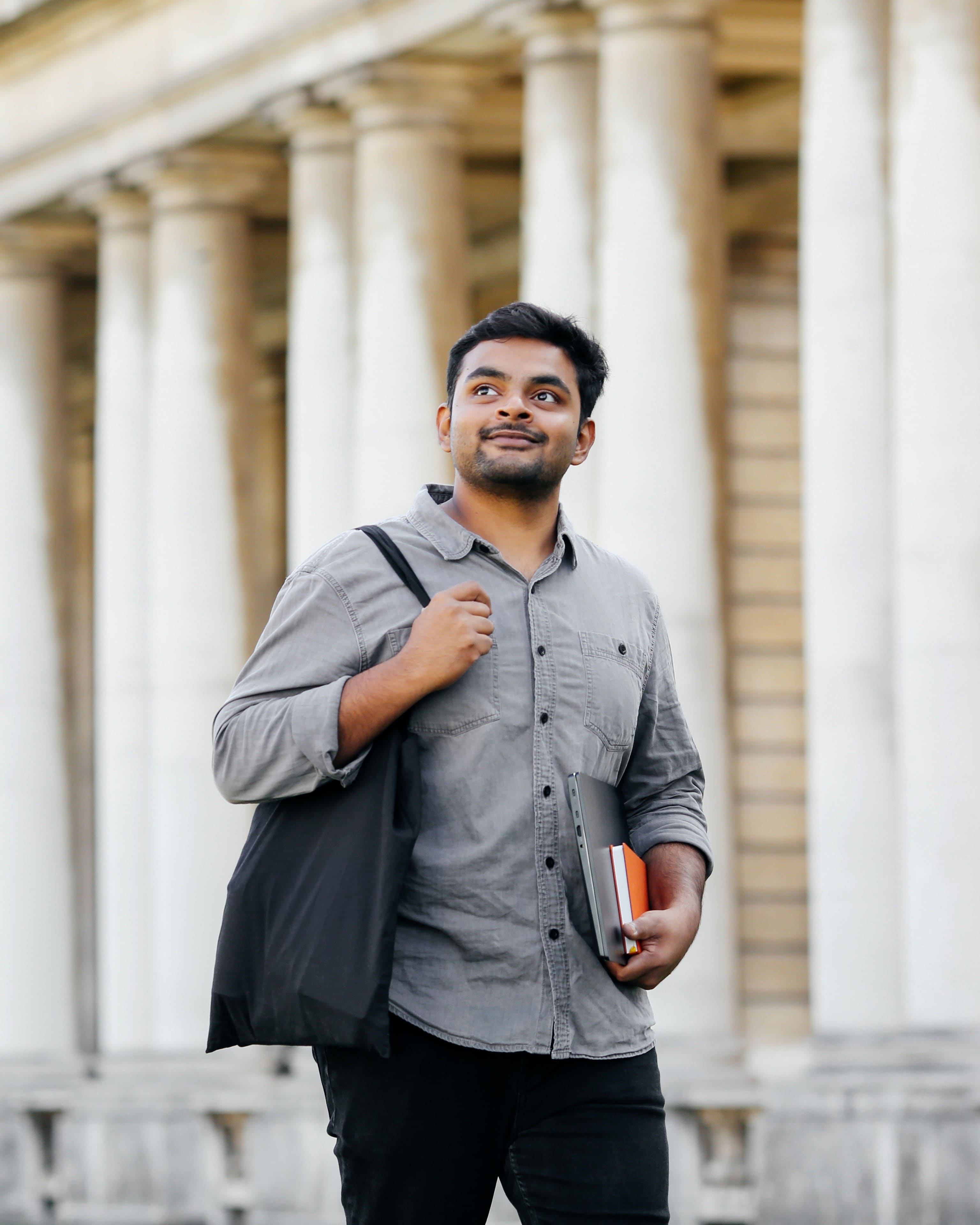 student at Greenwich campus