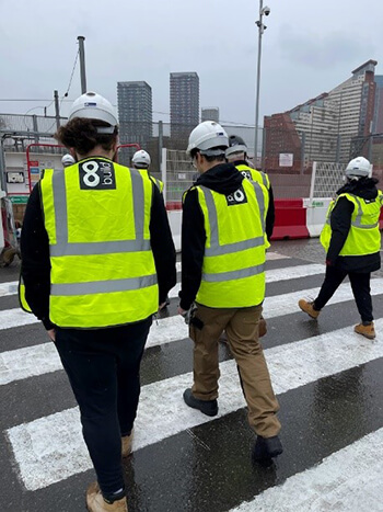 Civil Engineering students on site