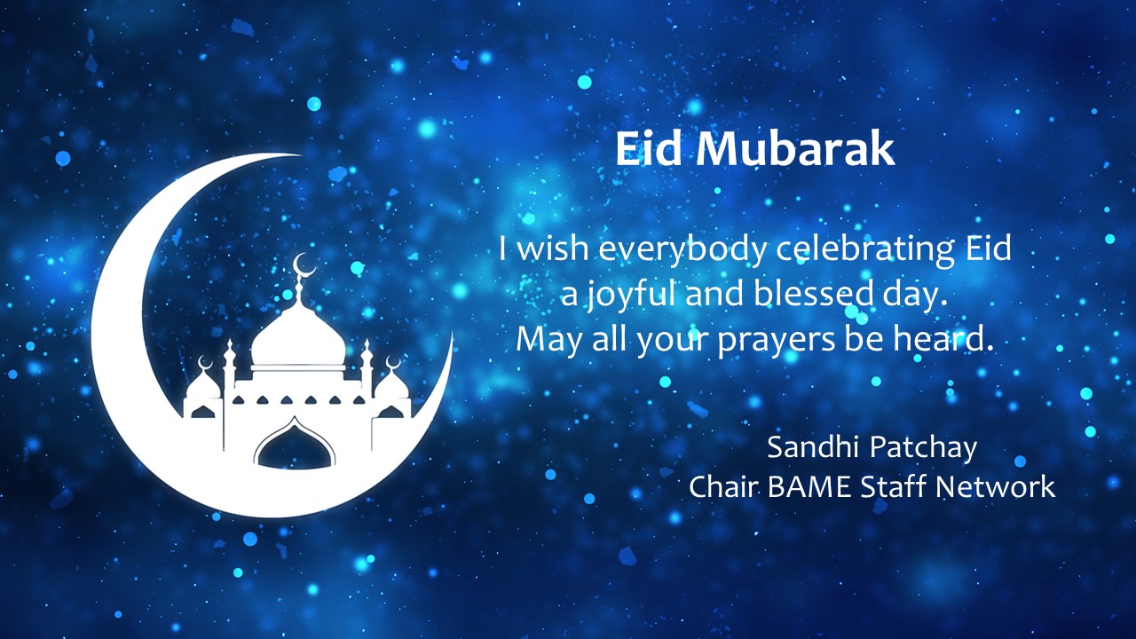 Eid Mubarak. I wish everybody celebrating Eid a joyful and blessed day. May all your prayers be heard.