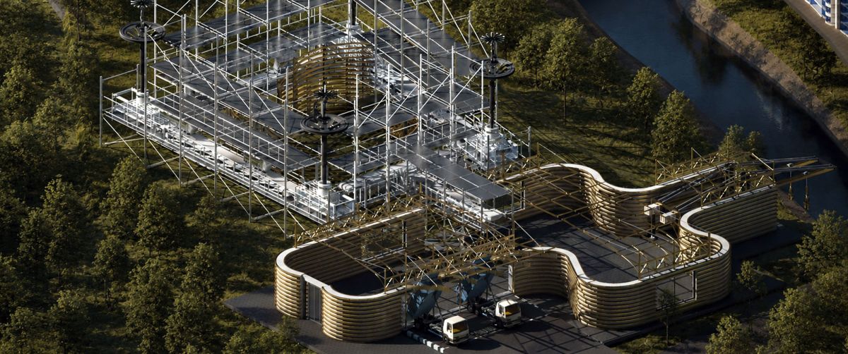 Kevin Berisha - Architecture Beyond Waste - External View of Waste Hub