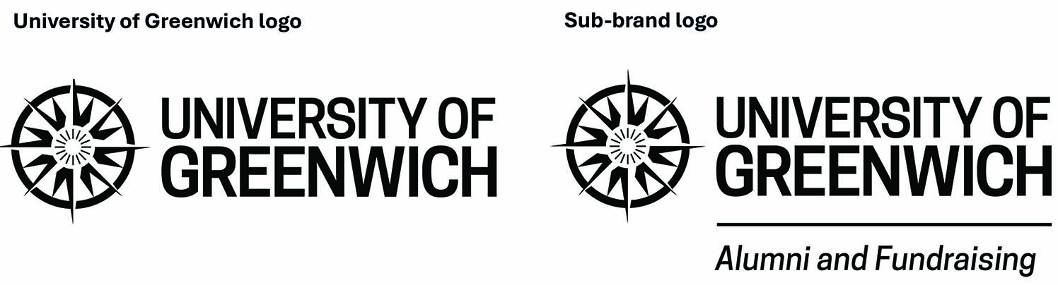 University of Greenwich logo with sub-brand logo