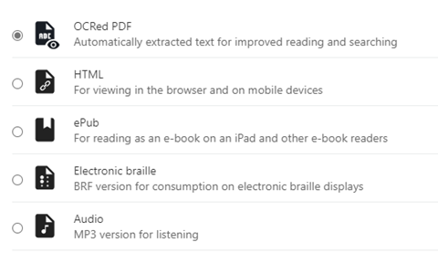 Blackboard Ally Alternative Formats