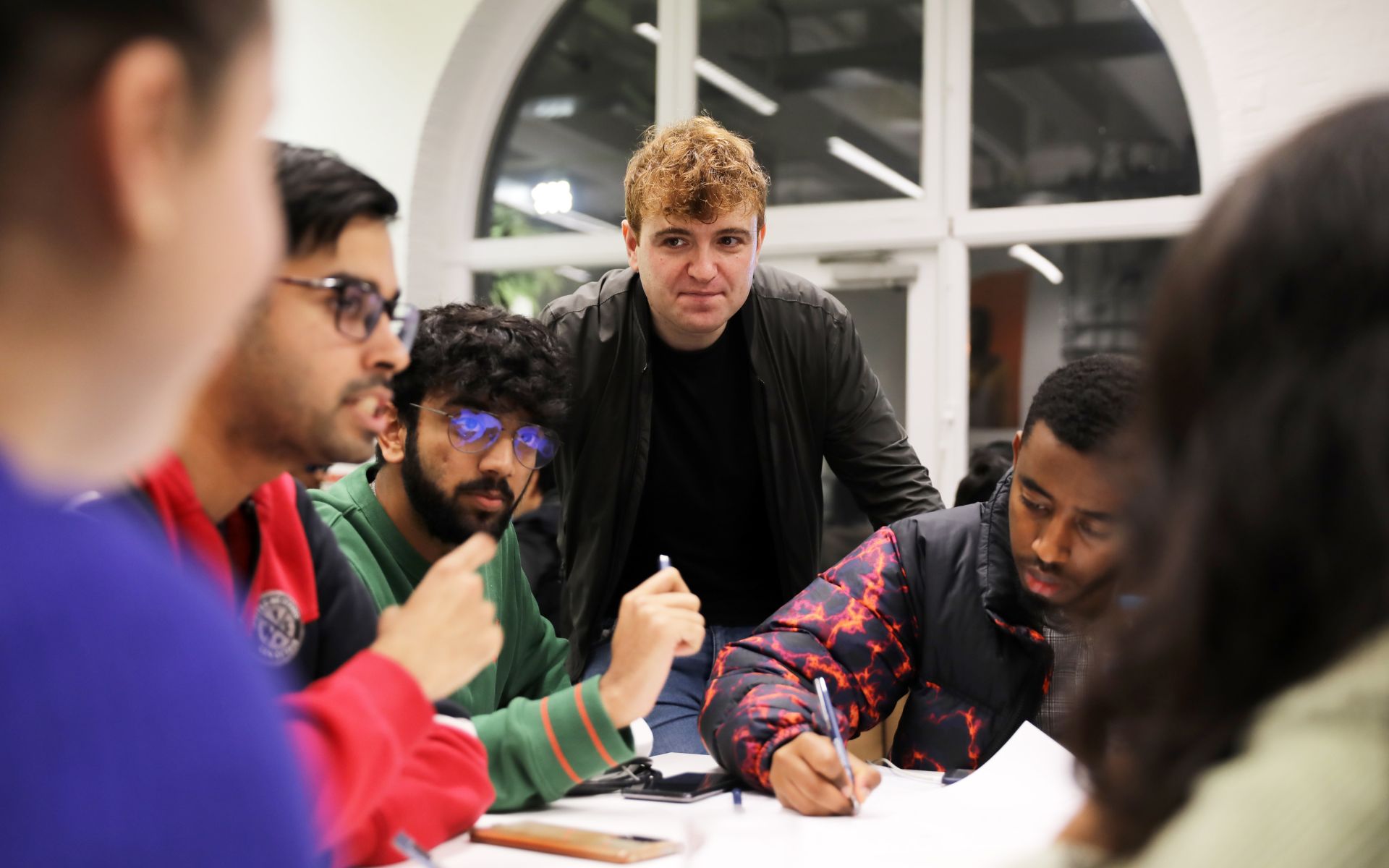 students at desk 