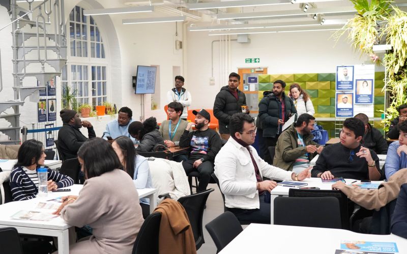students at event