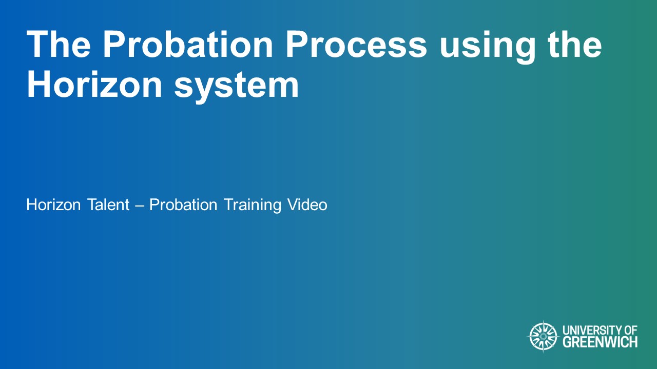 The Probation Process using the Horizon System