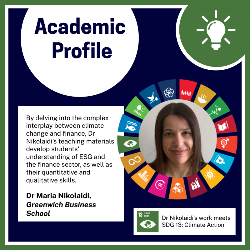 Photo of Dr Maria Nikolaidi and brief description of her work.