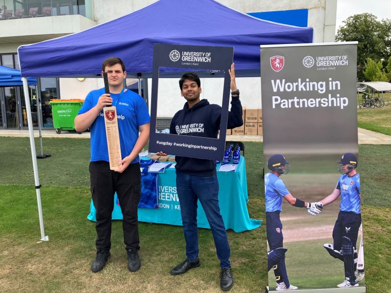 Representatives at Kent cricket partnership day